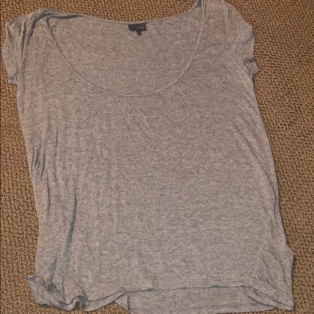 Throw on gray top!